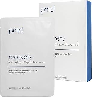 PMD Beauty Recovery Anti-Aging Collagen Sheet Mask Set – Hydrating & Firming Face Masks, 5 Count