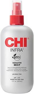CHI Keratin Mist Hair Spray 12 oz – Heat Protectant Strengthening Spray for Softness & Damage Repair