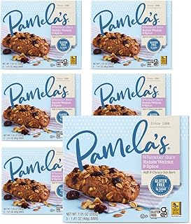Pamela’s Products Gluten Free Whenever Bars – Raisin Walnut Spice, 30 Count (Pack of 6), 42.3 oz