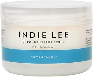 Indie Lee Coconut Citrus Body Scrub – Exfoliating & Hydrating Skin Polish, 8 oz