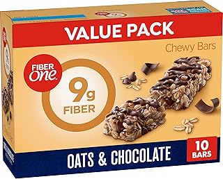 Fiber One Chewy Bars – Oats & Chocolate Fiber Snacks, Value Pack, 10 Count (14.1 oz)