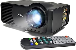 FAVI RioHD-LED-3 Portable LCD Projector – Compact HD Home & Office Video Projector with LED Technology