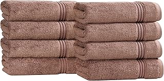 Superior Egyptian Cotton 8-Piece Hand Towel Set – Soft, Absorbent & Quick Dry (Mocha)
