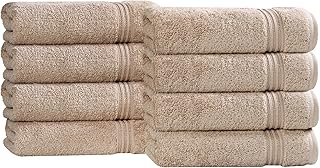 Superior Egyptian Cotton 8-Piece Hand Towel Set – Soft, Absorbent & Quick Dry (Taupe)