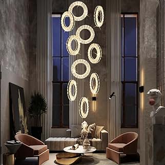 Farmhouse Rustic 5-Light Wooden Chandelier – Round Ceiling Light Fixture for Dining Room, Kitchen Island, Breakfast Area and Living Room