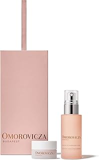 Omorovicza Perfecting Duo Skincare Gift Set - Queen of Hungary Face Mist and Perfecting Lip Balm - Hydrating Treatment with Hyaluronic Filling Spheres - Luxury Christmas Gift and Stocking Stuffer