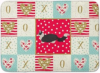 Caroline’s Treasures Napoleon #2 Cat Love Memory Foam Bath Mat – Non-Slip Washable Bathroom Rug, Thick Quick Dry Decorative Kitchen & Bath Mat, Red
