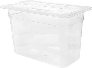 Hemoton 6L Sous Vide Container with Lid – Transparent Slow Cooker Food Storage Box for Meal Prep, 12.79" x 7.87" x 6.88", Kitchen Cooking Container