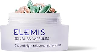 ELEMIS Skin Bliss Capsules - Antioxidant Rich Anti-Aging Face Oil Duo - Detoxifying and Replenishing Day and Night Treatment - Hydrating Rose and Lavender Facial Serums - 60 Capsules