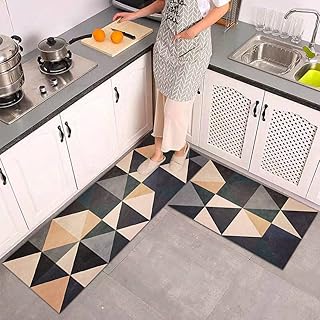 SHENGANG Anti-Slip Absorbent Kitchen & Bathroom Floor Mat 60x90cm – Multi-Purpose Area Rug, Entrance Doormat, Living Room, Bedroom & Prayer Carpet