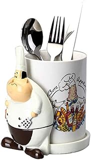 Ceramic Utensil Holder European Style Kitchen Utensil Rack, Chopsticks Spoon Fork Drying Rack Cutlery Drainer