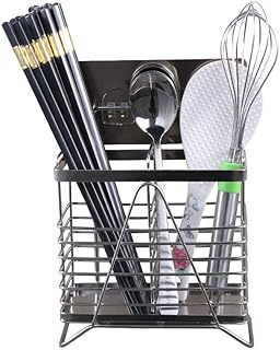 Wall-Mounted Punch-Free Kitchen Utensil Holder – Cutlery Drainer Storage Rack for Knives, Forks & Spoons | Space-Saving Organizer for Home & Restaurant Kitchen