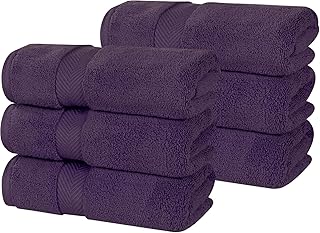 Superior Cotton Hand Towel Set of 6 – Grape Seed, Medium Size, Zero Twist, Quick Dry, Plush Soft & Absorbent Towels for Bathroom, Kitchen, Spa, Salon & Hotel