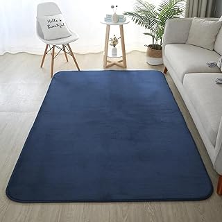 Modern Solid Color Area Rug 120x170cm – Soft Carpet for Living Room, Bedroom, Kitchen & Bathroom, Non-Slip Floor Mat, Home Decor