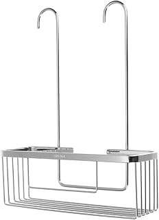 FMURY Stainless Steel Bathroom Hanging Rack Shelf Organizer – Wall Mounted Storage Basket for Shampoo, Toiletries & Kitchen Organization