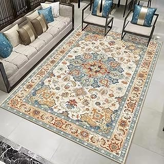 Bohemian Living Room Carpet Non Slip Area Rug 4x6 Floor Mat for Bedroom Kitchen Bathroom Corridor Balcony and Sofa Area