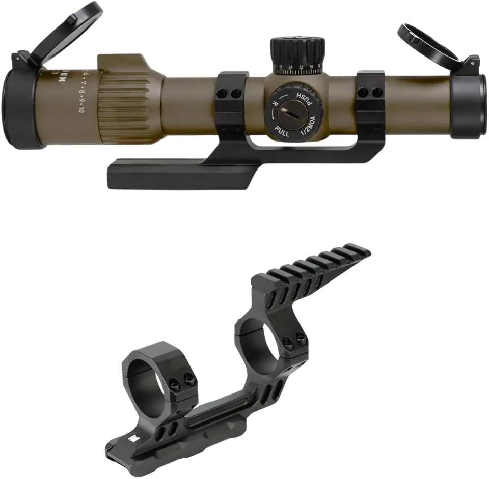 Monstrum SN11028-T and ZS159 Bundle Rifle Scope Tactical Optic with Picatinny Mount