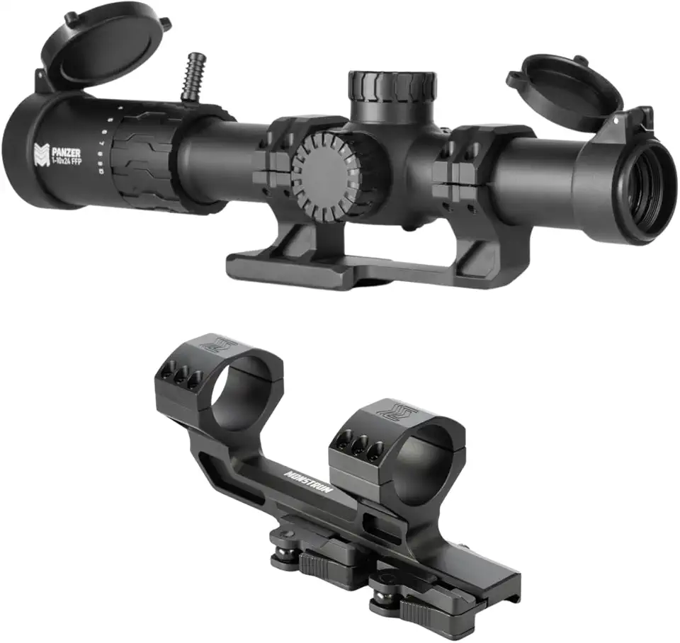 Monstrum FFZ16B-MM5 and ZS334 Bundle Tactical LPVO Scope Mount Accessory Kit