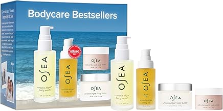 OSEA Bodycare Bestsellers Skincare Set - 4-Piece Travel Size Body Care Kit with Undaria Algae Body Oil, Body Butter, Body Wash & Salts of the Earth Body Scrub - Clean & Vegan Gift Set
