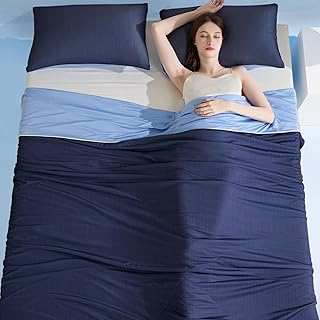 Elegear Cooling Comforter King Size Arc-Chill 3.0 Instant Cooling Blanket with Q-max >0.5 Breathable Air Mesh Lightweight Summer Quilt for Hot Sleepers Ultra Soft Blue