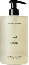 Salt & Stone Antioxidant Body Wash - Hydrating Gel Cleanser with Seaweed, Vitamin C & Niacinamide - Sulfate & Paraben Free Body Soap for Women & Men, Bergamot & Hinoki, 15.2 fl oz