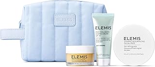 ELEMIS Healthy Skin Exclusive Travel Set - 3-Piece Anti-Aging Skincare Kit with Pro-Collagen Cleansing Balm, Marine Cream SPF 30 & Dynamic Resurfacing Pads - Hydrating & Smoothing Essentials