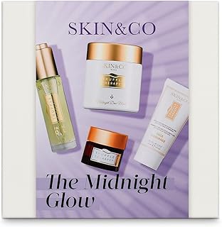 SKIN&CO The Midnight Glow Set - Luxury Truffle Therapy Skincare Collection - 3-Piece Nighttime Recovery Kit with Facial Cleanser, Serum & Cream - Antioxidant-Rich Mediterranean Beauty Gift